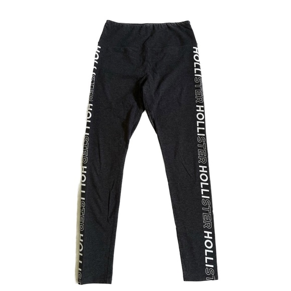 Hollister Pants & Jumpsuits Hollister Womens Dark Grey Ultra High Rise Logo Leggings Poshmark
